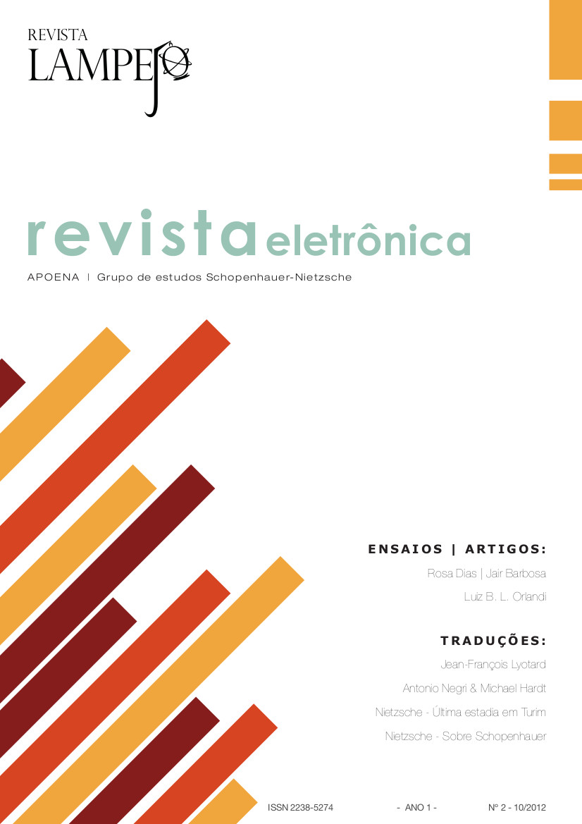 					Visualizar v. 1 n. 2 (2012): Revista Lampejo - 2º edição
				